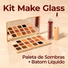 Kit Maquiagem Profissional Ruby Rose Paleta Glass Mirror Shades + Batom Líquido Soft Blur Glass