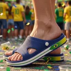 Chinelo Slide Confortável Brasil Copa do Mundo Antiderrapante Leve