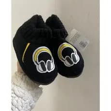 Pantufa bota MENINO Infantil em plush C palmilha interna sintética maria Emília