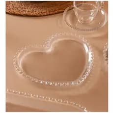 Prato de Cristal Chumbo Coração Pearl - (28372) Wolff Lyor