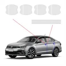 Kit Protetor De Maçaneta E Quina De Porta Vw Virtus Ppf
