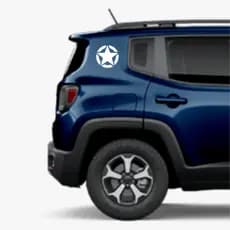 Par De Adesivos Estrela Militar Jeep Renegade Compass Cherokee...