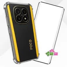 Kit Xiaomi Poco X7 Pelicula Curvada 3d Vidro Ultra Glass + Capinha Anti Choque Transparente Flexível