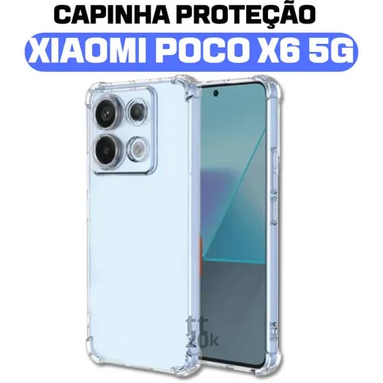 Capa Capinha Poco X6 5g Transparente Borda De Proteção Anti Impacto