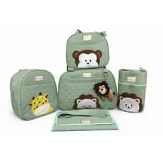 Kit Bolsa/Mala Maternidade  5 Peças Safari Luxo Gestante