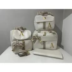 Kit De Bolsa/Mala Maternidade Slim  Super Luxo Personalizada