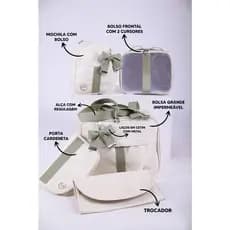 Kit De Bolsa De Bebê Com 5 Peças Super Luxo