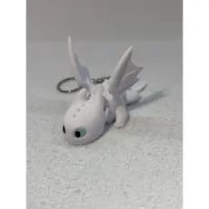 Chaveiro Dragão Branco em Impressão 3D Premium – 8 cm / Fúria da luz