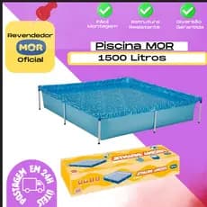 Piscina Infantil Quadrada 1500 Litros Mor Estrutural Verão