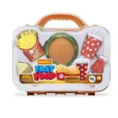 Kit Maleta Lanches Fast Food Cozinha Infantil Hamburguer