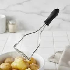 Amassador Batatas Ergonômico Prensador Cozinha Prateado