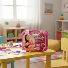 Maleta Salão De Beleza Infantil Kit Brinquedo Maquiagem Criança Meninas Presente