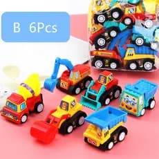 kit 6 carrinhos brinquedos com fricção caminhão pronta entrega