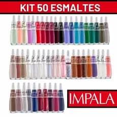 Kit Esmaltes Impala Atacado Diversas Cores Kit Manicure Mãos e Pés