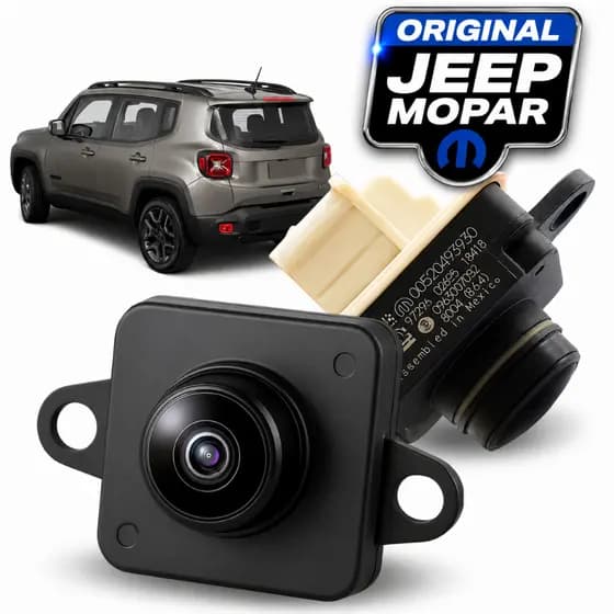 Câmera de Ré Traseira Estacionamento Original Jeep Renegade 2016 a 2026 Mopar 520493930 Reposição Sem Chicote