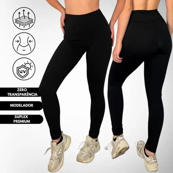 Calça Legging Feminina Academia Fitness Suplex Premium Modeladora