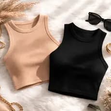 Regata Cropped Feminino Blusinha Canelada Básica