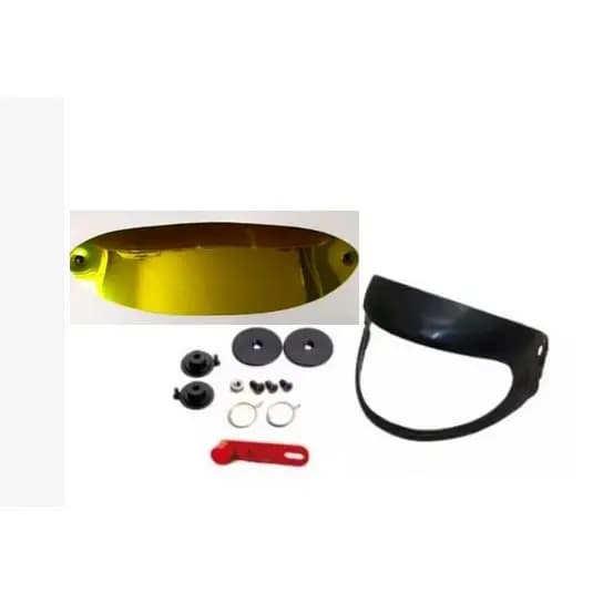 kit Reparo do Capacete San Marino taurus ou para FW3 automatic Moldura Viseira VISEIRA DOURADA REPARO E MOLDURA