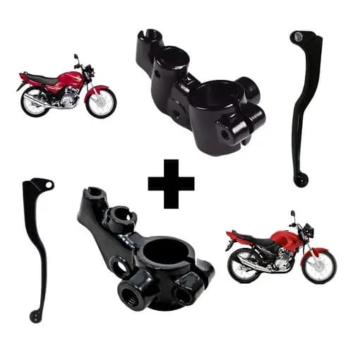 Kit Manicoto E Manetes Freio E Embreagem Ybr / Factor 125 Preto