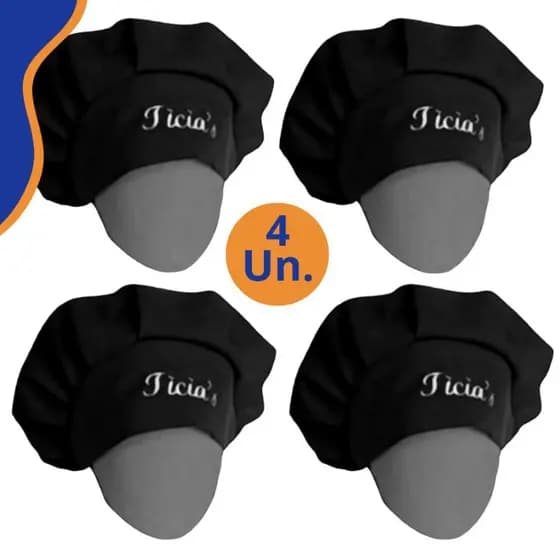 Touca gorro, Kit com 4 toucas personalizadas.