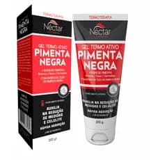 01 Gel Massageador Pimenta Negra (Reduz Medidas e Celulites) 200g - Néctar Cosméticos