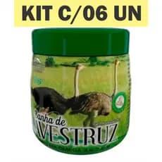 Kit 6 Gel Massagem Banha de Avestruz - Alívio de Dores Musculares - Nectar Cosméticos 200g