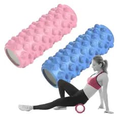 Rolo De Liberação Miofascial Foam Roller Massagem Yoga Azul/rosa