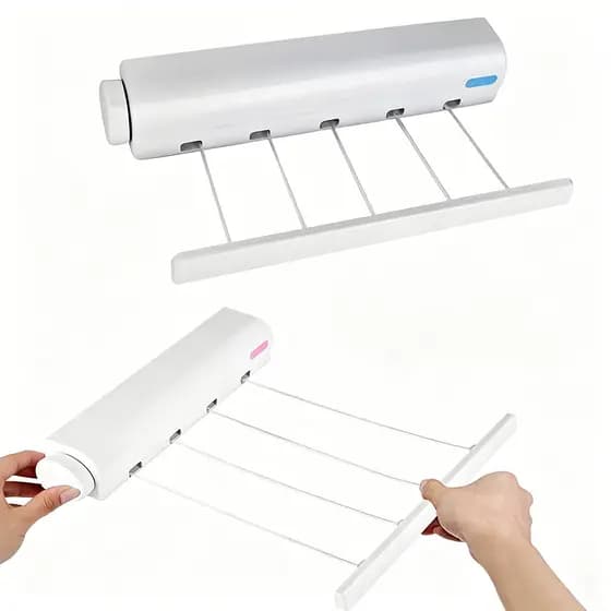 Varal Retrátil de Parede Automático 5 Cordas Extensível e Recolhível Portátil Rotoflex para Casa