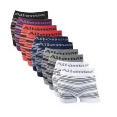 Kit com 6 Cuecas Altomax Boxer / Box Adulto e Juvenil Sem Costura