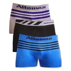 Kit 3 Cuecas Altomax Boxer Confortavel Cores Sortidas e Vibrantes
