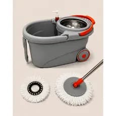 Mop Giratório Esfregão 360° 16L Centrifuga Inox Kit C/2 Refil Mix Fox