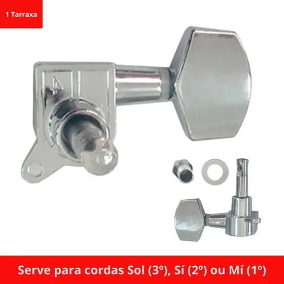 Tarraxa Para Violao Folk, Tarraxa Blindada Violão Aço Avulsa (uma) serve para SOL,SI,MI