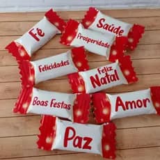 Bala Personalizada de Natal Mimos para Clientes com Logo  Lemrancinha de Natal 50 e 100 Unidades