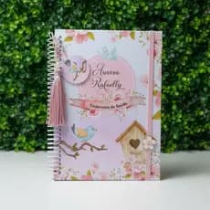 Caderneta de Vacinação Personalizada Atualizada Tema Jardim | Capa Dura | Bebê Menino ou Menina