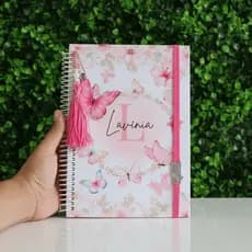 Caderneta de Vacinação Infantil Personalizada Jardim das Borboletas Menina Capa Dura