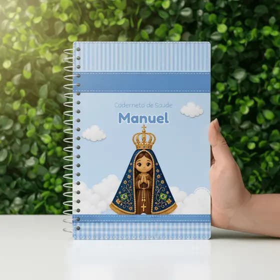 Caderneta de Saúde e Vacinação Menino Nossa Senhora Aparecida Personalizada