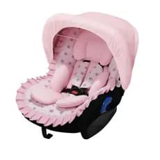 Kit Capa de Bebe Conforto + Apoio Redutor + Protetor de Cinto + Capota Solar Princesa Rosa