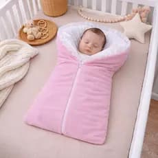 Saco de Dormir Infantil com Zíper e Babado Macio, Quente e Seguro