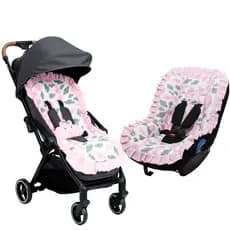 Kit 1x Capa de Carrinho + 1x Bebê Conforto 100% Algodão Várias Estampas