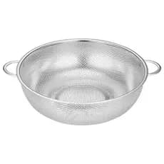 Escorredor inox de massas arroz frutas legumes com alça multiuso 28cm envio imediato