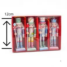 KIT 4 SOLDADO QUEBRA NOZES ENFEITE NATAALINO SOLDADINHO NATAL 12MC