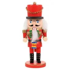 Soldadinho Quebra-Nozes Decorativo 16cm  MDF Pintado à Mão