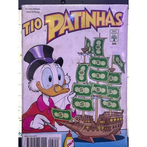 Gibis Antigos Disney Lacrados Anos 80/90 Coleção Raros - Tio Patinhas nº 350 - Abril Disney. Edição nº 350.