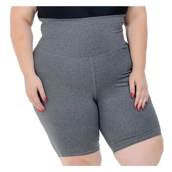 Short Feminina Bermuda Fitness Ciclista Academina Suplex Caminhada Plus Size