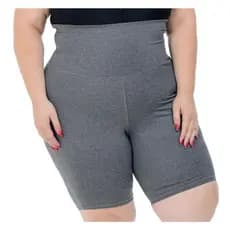 Short Feminina Bermuda Fitness Ciclista Academina Suplex Caminhada Plus Size