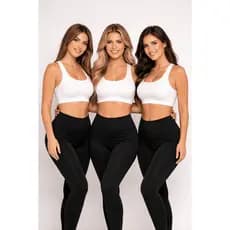 Kit 3 Calças Feminina Suplex Legging Grossa Para Academia Fitness Cós Alto