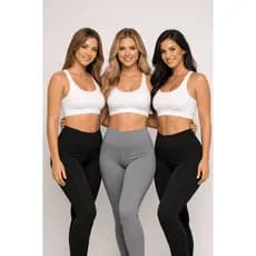 Kit 3 Calça Leg Legging Suplex Levanta Bumbum Tecido Grosso Premium Promoção Envio Rápido