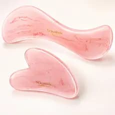 2 Pçs Resina Gua Sha Massagem Conjunto De Ferramentas Coração & S Forma Facial Corpo Raspagem Placa Com Bolsa Armazename