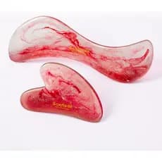 - Conjunto De Ferramentas De Massagem Gua Sha De Resina Para Rosto E Corpo Com Bolsa De Armazenamento
