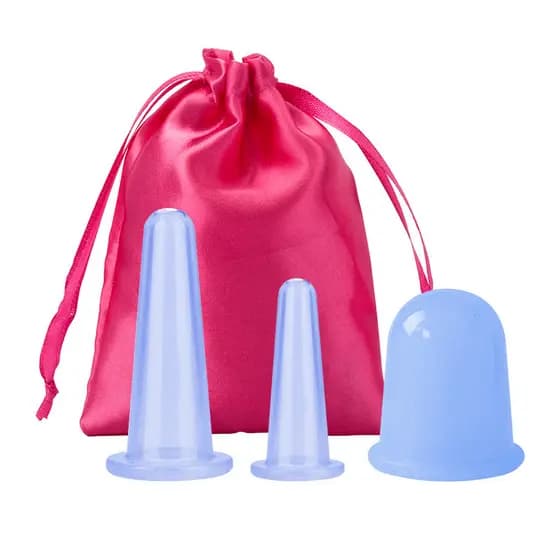 3 Pçs/Set Silicone Ventosa A Vácuo Kit De Massagem Copo Corporal facial Anti-Celulite Terapia Massageador cupping Olhos